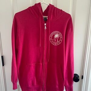 Pink Clearwater Beach Zip-Up Hoodie